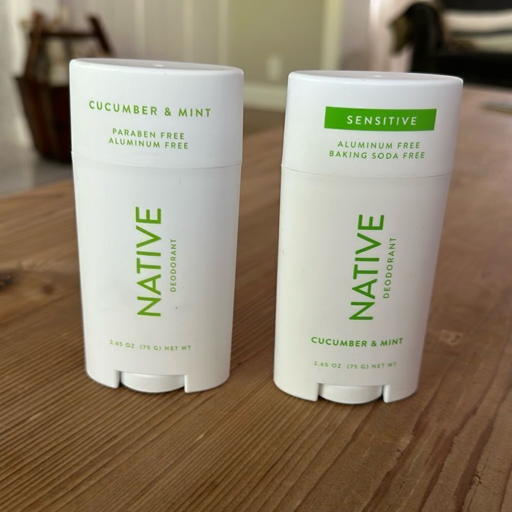 2 Native Deodorant’s Cucumber & Mint scent NEW never used 2.65 OZ x 2